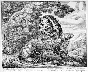 El león y el ratón, ilustración de 